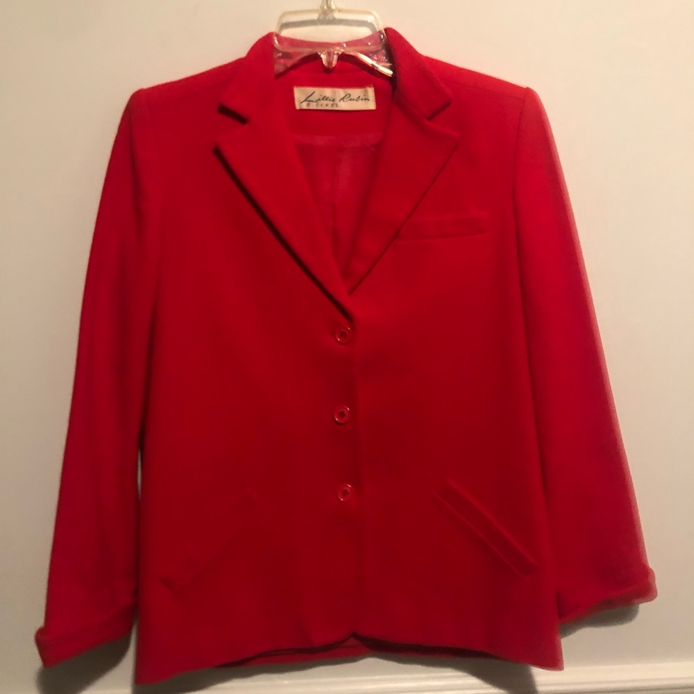Vintage Lillie Rubin Red Jacket